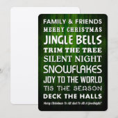KERSTWOORD KUNST VAKANTIE KAART (Voorkant / Achterkant)
