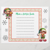 Kerstwoord zoeken en Santa Verlanglijstje Activite (Achterkant)
