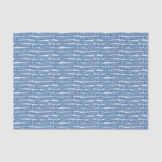 Kerstwoorden blauw en wit papier