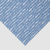 Kerstwoorden blauw en wit papier (Detail)