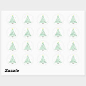 Kerstwoorden Boom - Circle Sticker (Vel)