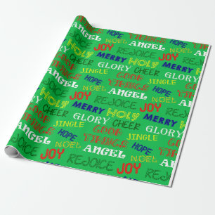 kerstwoorden cadeaupapier