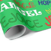 kerstwoorden cadeaupapier (Rol Hoek)