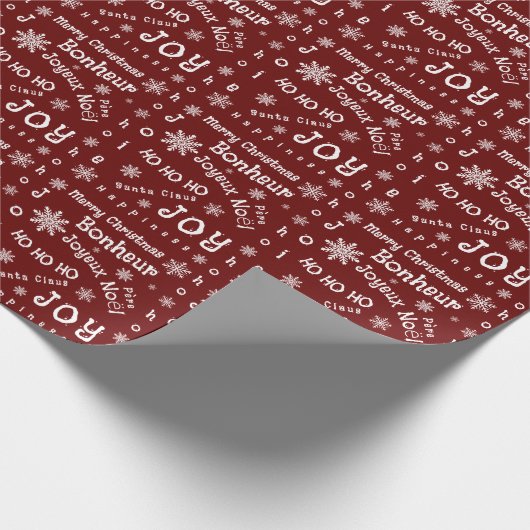 Kerstwoorden Cadeaupapier (Hoek)