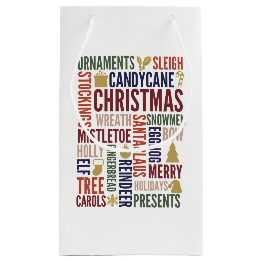 kerstwoorden feestdag cadeautas (Achterkant)