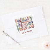 Kerstwoorden feestdag Sticker (Envelop)
