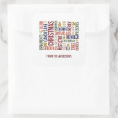 Kerstwoorden feestdag Sticker (Tas)