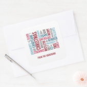 Kerstwoorden feestdag Sticker (Envelop)