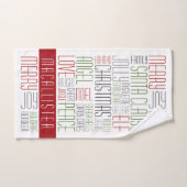 Kerstwoorden - Gepersonaliseerde handdoek (Handdoek)