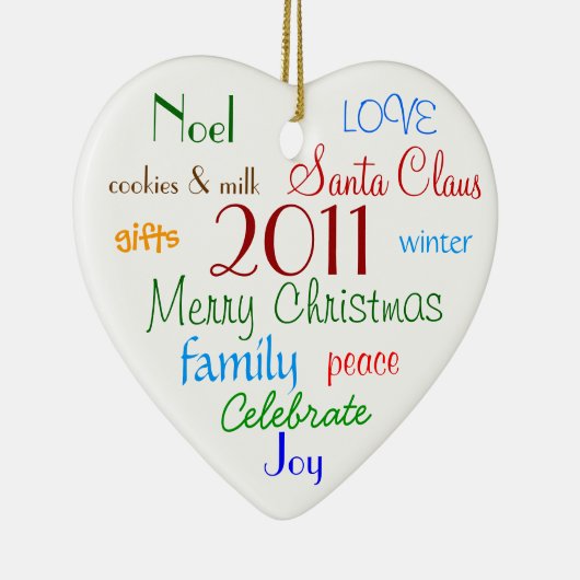 kerstwoorden gepersonaliseerde versiering keramisch ornament (Rechts)