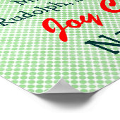 Kerstwoorden Gezegden Citaten in Red Green Custom Poster (Hoek)