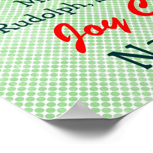 Kerstwoorden Gezegden Citaten in Red Green Custom Poster (Hoek)