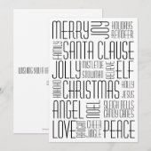 Kerstwoorden - Holidayzfordayz Feestdagenkaart (Voorkant / Achterkant)