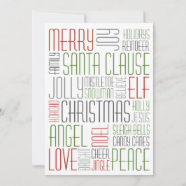 Kerstwoorden - Holidayzfordayz Feestdagenkaart