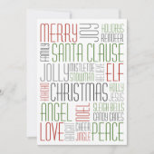 Kerstwoorden - Holidayzfordayz Feestdagenkaart (Voorkant)