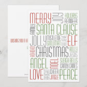 Kerstwoorden - Holidayzfordayz Feestdagenkaart (Voorkant / Achterkant)