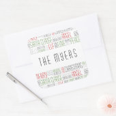 Kerstwoorden - Holidayzfordayz Vierkante Sticker (Envelop)