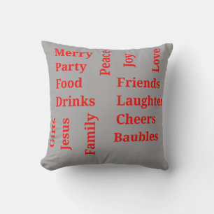 Kerstwoorden in vetgedrukte typografie kussen