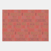 kerstwoorden inpakpapier vel (Voorkant 3)