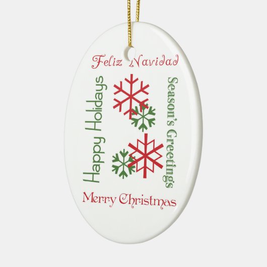 Kerstwoorden Keramisch Ornament (Links)