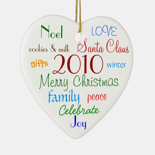 kerstwoorden keramisch ornament (Rechts)