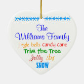 kerstwoorden keramisch ornament (Achterkant)