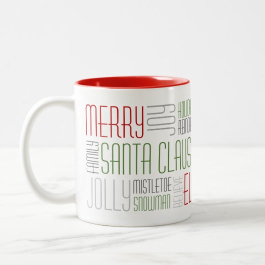 Kerstwoorden Mok - Holidayzfordayz (Links)