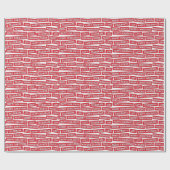 Kerstwoorden rood en wit inpakpapier (Vlak)