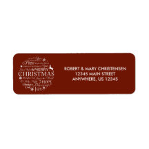 Kerstwoorden Typografie Cirkel