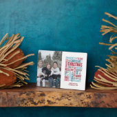 Kerstwoorden Vakantiedagen Foto van Plaque Fotoplaat (Zijkant)