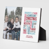 Kerstwoorden Vakantiedagen Foto van Plaque Fotoplaat (Zijkant)