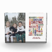 Kerstwoorden Vakantiedagen Fotoblok (Voorkant)