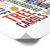 Kerstwoorden Vakantiegangbord Poster (Hoek)