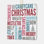 kerstwoorden Vakkeramisch Ornament (Links)