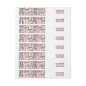 Kerstwoorden Vrijdag Wraparound-adreslabel (Vel)