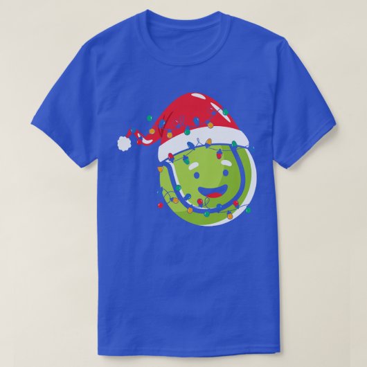 Kerstwoordspeling Kerstmis gloeilamp santa T-shirt (Design voorkant)