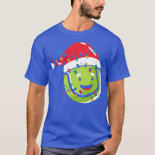 Kerstwoordspeling Kerstmis gloeilamp santa T-shirt