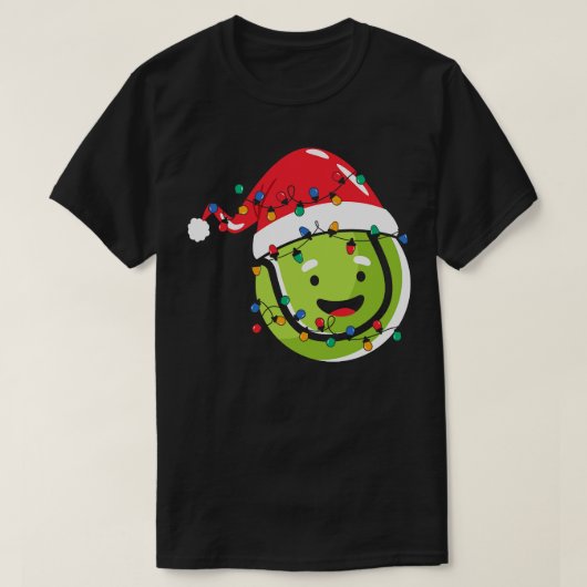Kerstwoordspeling Kerstmis gloeilamp santa T-shirt (Design voorkant)