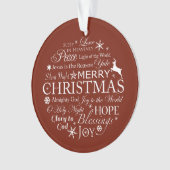 kerstwoordtypografie ornament (voorkant)