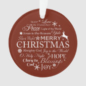 kerstwoordtypografie ornament (voorkant)