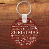 kerstwoordtypografie sleutelhanger (Voorkant)