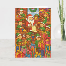 Kerstworkshop van de Kerstman Bezige Elfen Maatwer Kaart