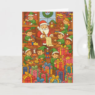 Kerstworkshop van de Kerstman Bezige Elfen Maatwer Kaart