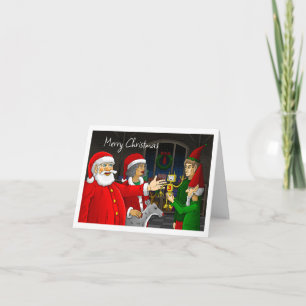Kerstworkshop van Kerstman en Mevrouw Claus Feestdagen Kaart
