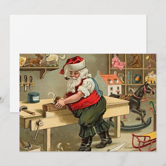  kerstworkshop voor kerstmis feestdagenkaart (Voorkant / Achterkant)