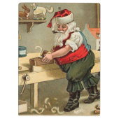 kerstworkshop voor kerstmis klembord (Achterkant)