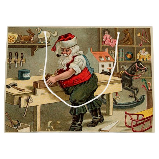  kerstworkshop voor kerstmis large cadeautasje (Voorkant)