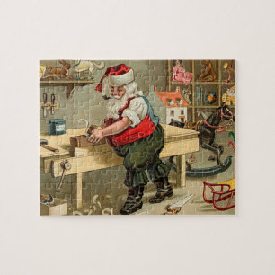 kerstworkshop voor kerstmis legpuzzel