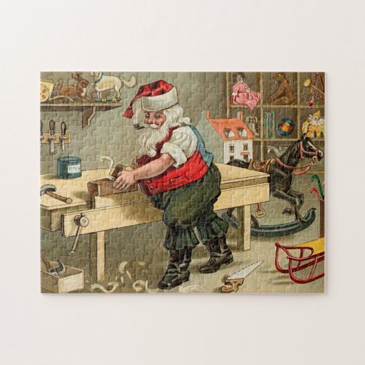 kerstworkshop voor kerstmis legpuzzel (Horizontaal)