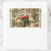  kerstworkshop voor kerstmis rechthoekige sticker (Tas)